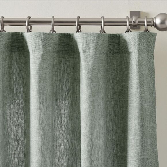 Pottery Barn Emery Linen Curtain Mineral Blue 50" x 96" - Picture 5 of 7